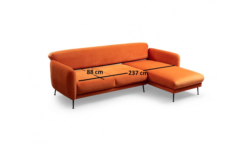 Canapea extensibila de colt Sevilla Corner dreapta (L3+Chl) 170 x 85 x 270 cm