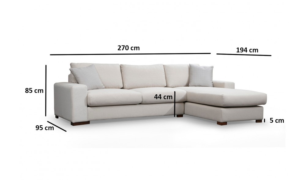 Canapea de coltar Bucla 16 194 x 85 x 270 cm