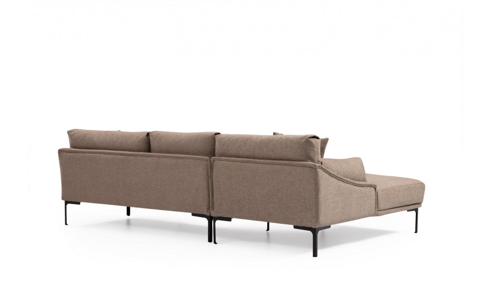 Canapea de coltar Leu Colt stanga - Mocha 150 x 65 x 255 cm