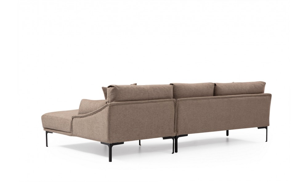 Canapea de coltar Leu Colt dreapta - Mocha 150 x 65 x 255 cm