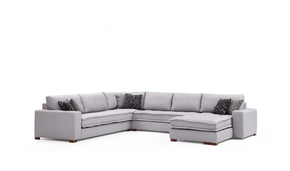 Canapea de coltar Lena Corner - Gri deschis 296 x 85 x 350 cm