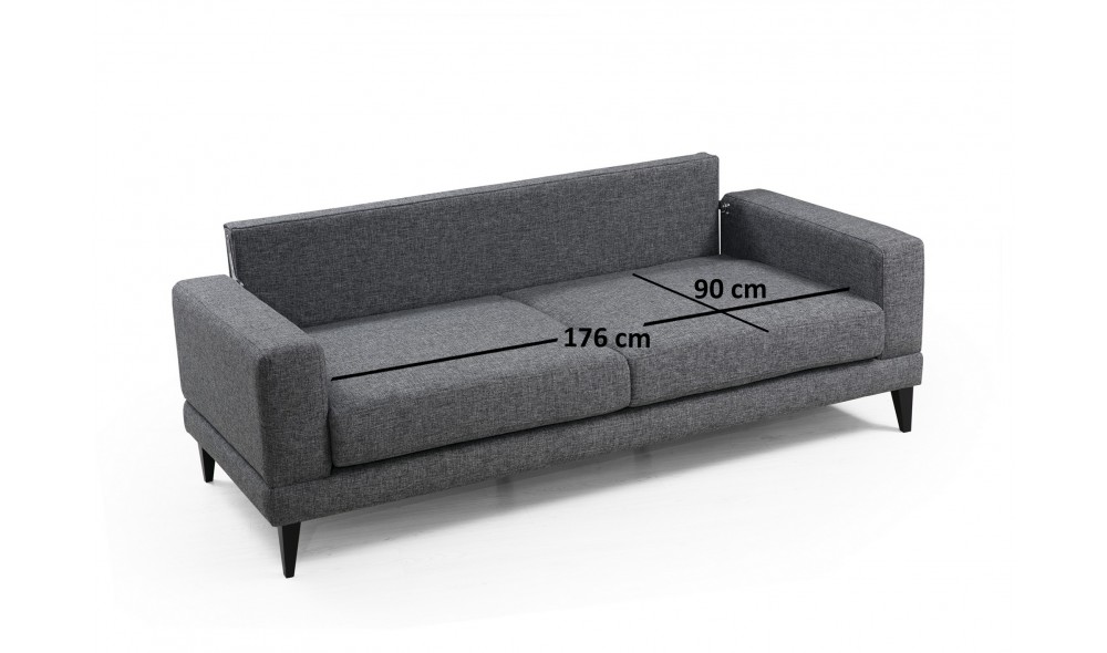 Canapea extensibila cu 3 locuri Nordic 3 locuri 90 x 85 x 210 cm