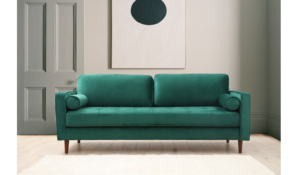 Canapea cu 3 locuri Roma - Verde 90 x 70 x 215 cm