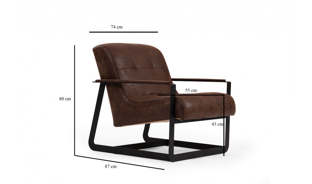 Fotoliu cu aripioare Darius - Maro 87 x 80 x 74 cm