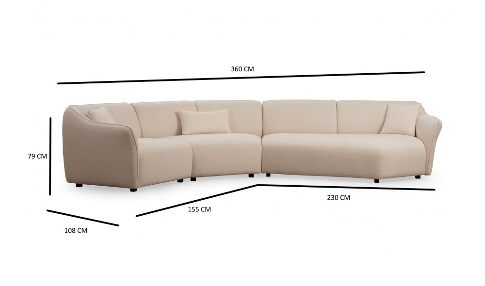 Canapea de coltar Mentis Corner 5 (L1+Cx+2Xr)