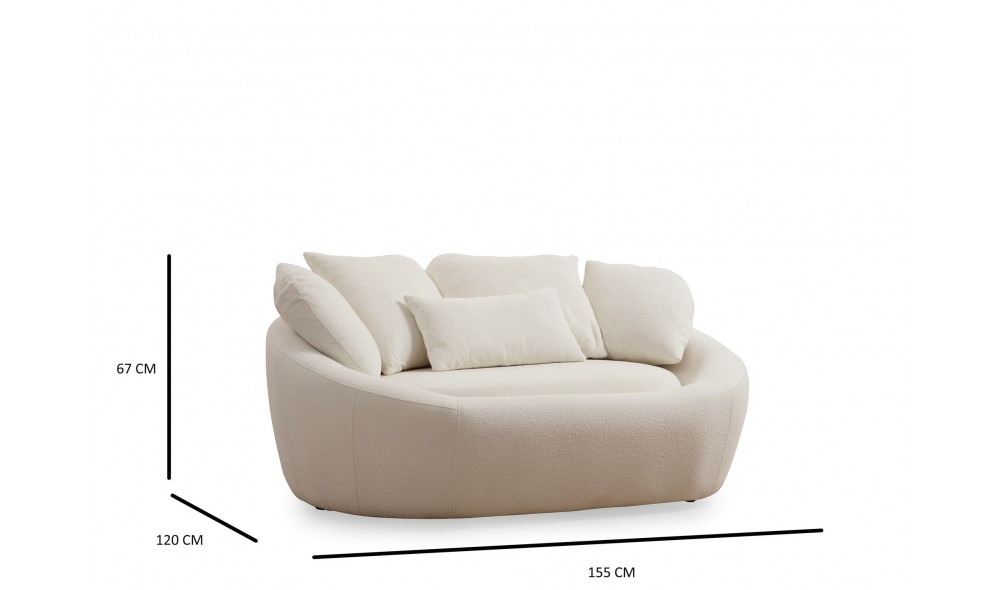 Canapea 2 locuri Midye - Love Seat