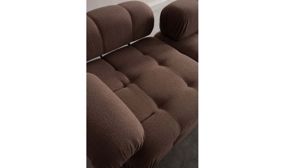 Canapea cu 3 locuri Doblo 3 locuri ( L1-Pouffe-1R) - Cappucino