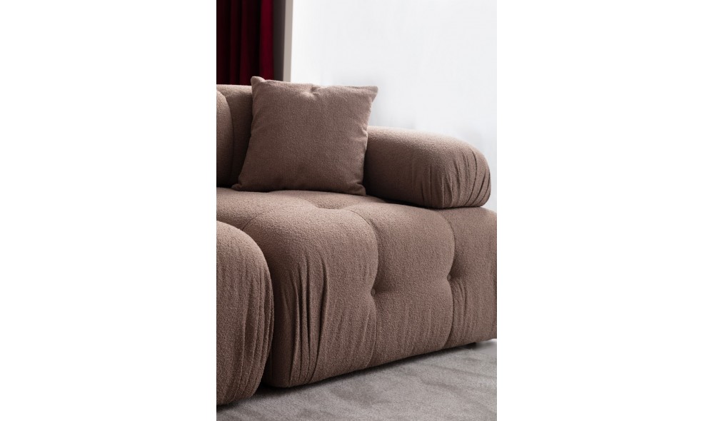 Canapea cu 3 locuri Doblo 3 locuri ( L1-Pouffe-1R) - Cappucino