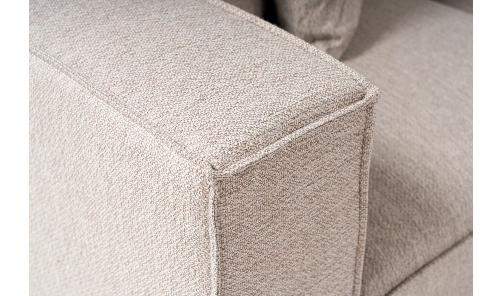 Canapea de coltar Sora (L1-O1-O1-1R-POUFFE ) - Bej nisip