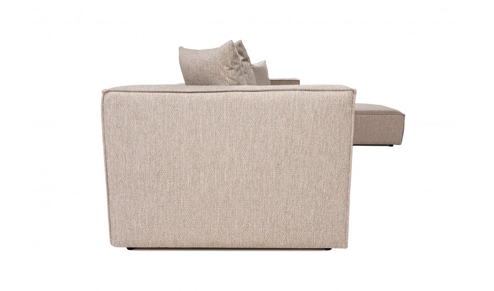 Canapea de coltar Sora (L1-O1-O1-1R-POUFFE ) - Bej nisip