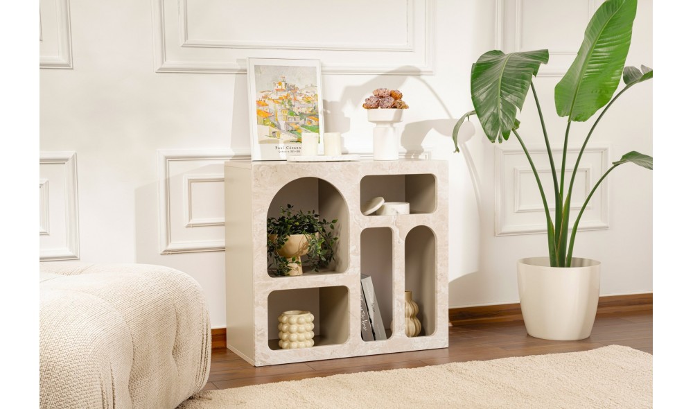 Consola, Lessa - Travertine, 80 x 74 x 37 cm