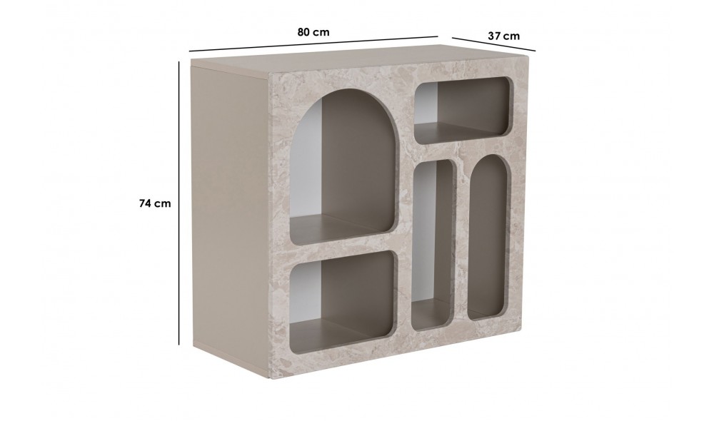 Consola, Lessa - Travertine, 80 x 74 x 37 cm