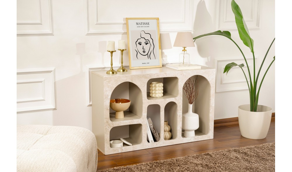 Consola, Liva 120 - Traverten, 120 x 74 x 37 cm