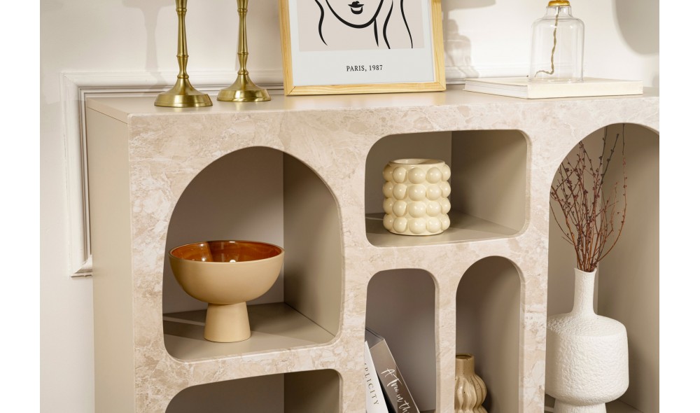 Consola, Liva 120 - Traverten, 120 x 74 x 37 cm