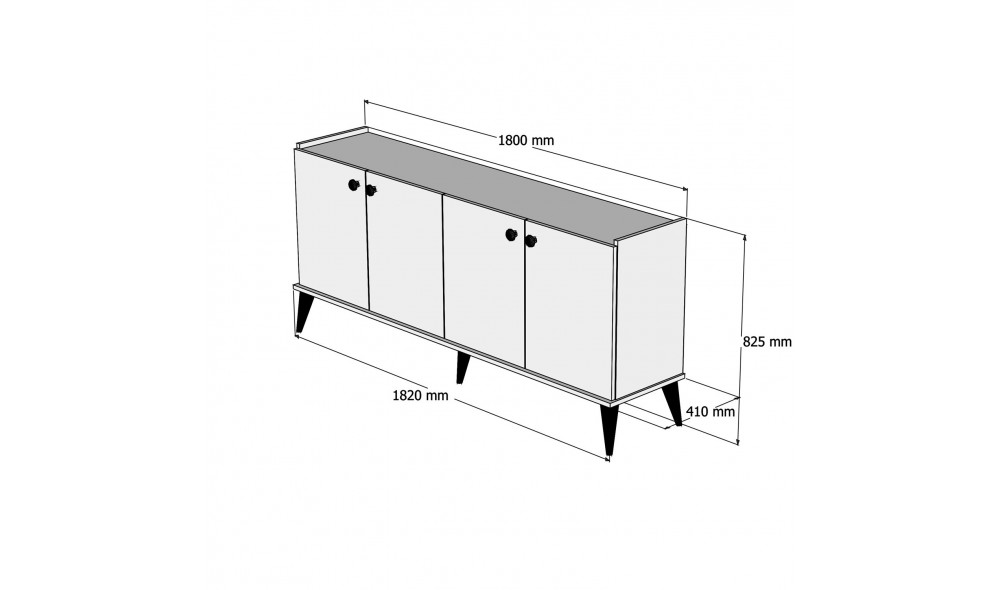 Consola Lidia 182 x 82 x 41 cm