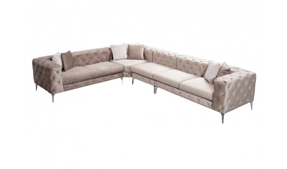 Canapea de coltar Como Colt Stanga - Bej 270 x 73 x 350 cm