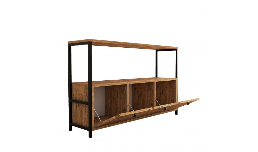 Consola, Nero v2, Pinul AtlanticNegru, 120 x 75 x 30 cm