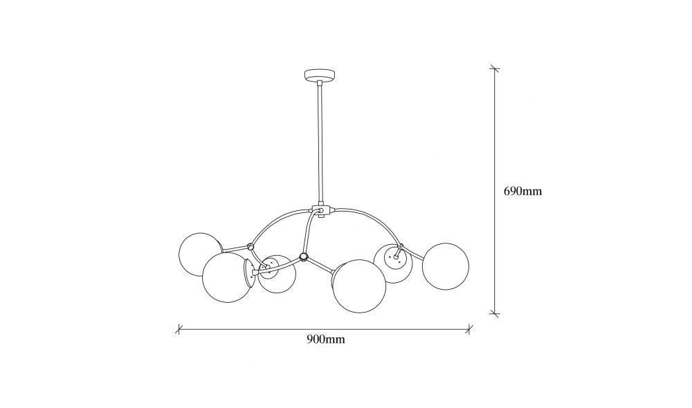 Candelabru Kromozom - 1021 90 x 69 x 90 cm