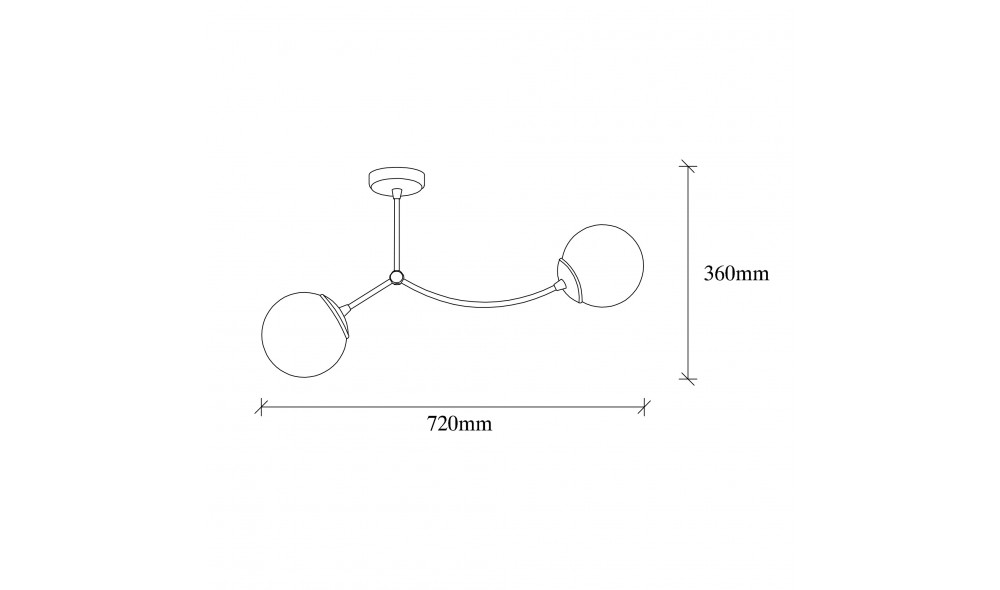 Candelabru Kromozom - 1011 72 x 36 x 15 cm