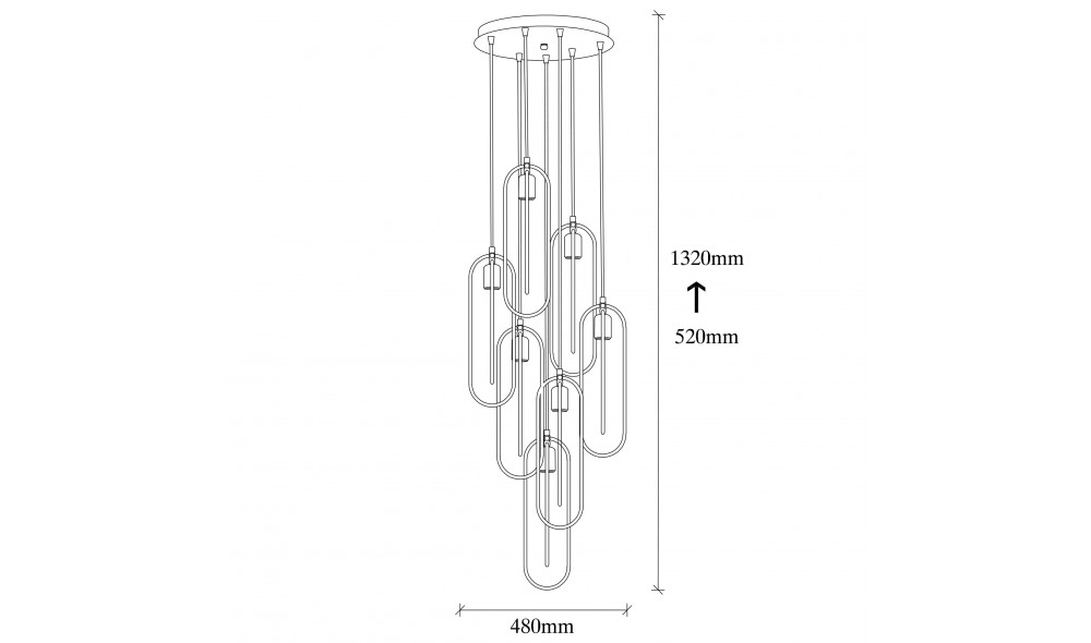 Candelabru Cerco - 2051 48 x 132 x 48 cm