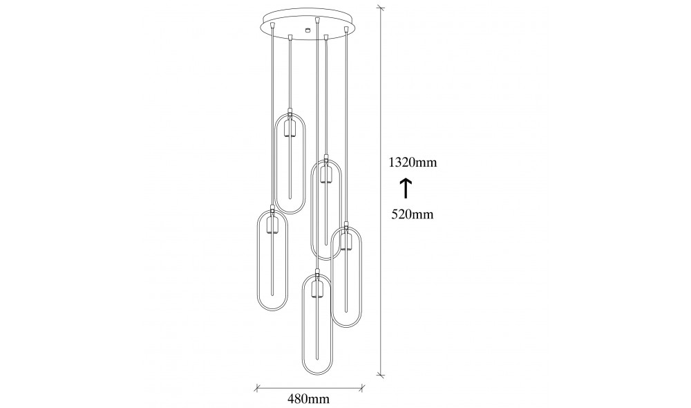 Candelabru Cerco - 2041 48 x 132 x 48 cm