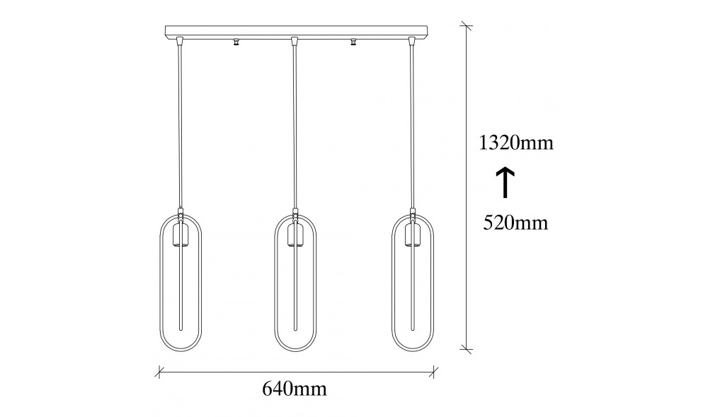 Candelabru Cerco - 2031 64 x 132 x 8 cm