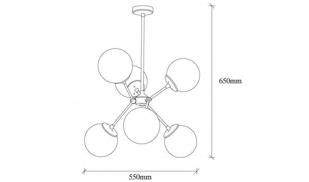 Candelabru Gondol - 1121 55 x 65 x 55 cm