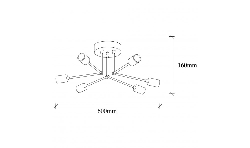 Candelabru Vrabie - 1231 60 x 16 x 60 cm