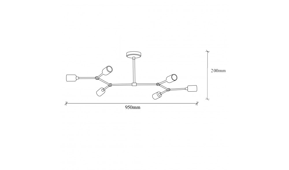 Candelabru Vrabie - 1241 95 x 20 x 48 cm