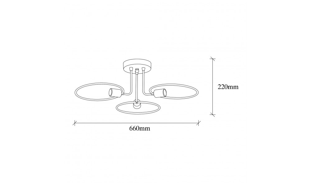 Candelabru Cercul - 1341 66 x 22 x 66 cm