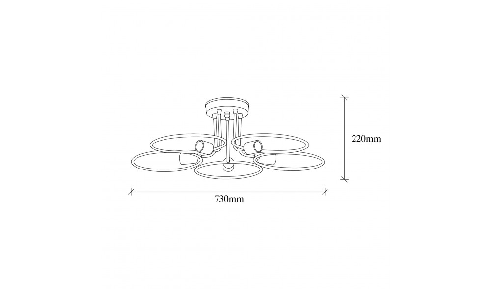 Candelabru Cercul - 1346 73 x 22 x 73 cm