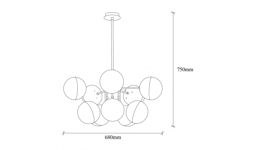 Candelabru Karsor - 1274 68 x 75 x 68 cm