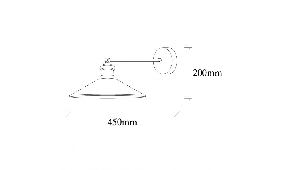 Lampa de perete Dodo - 3101 45 x 18 x 30 cm