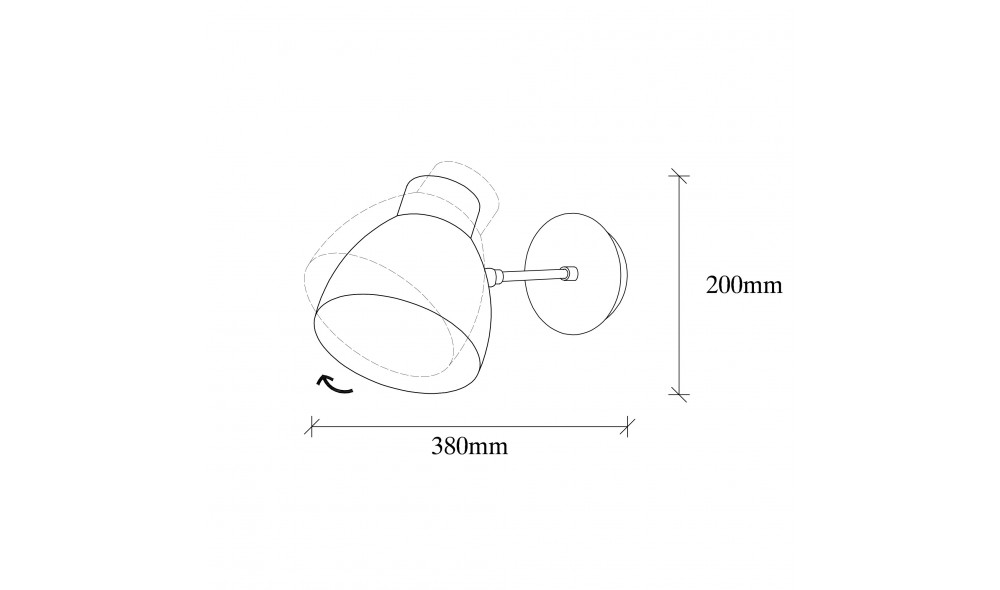 Lampa de perete Dodo - 3091 38 x 20 x 15 cm