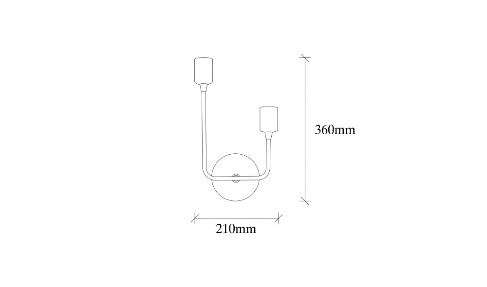 Lampa de perete Dolma - 3081 21 x 36 x 16 cm