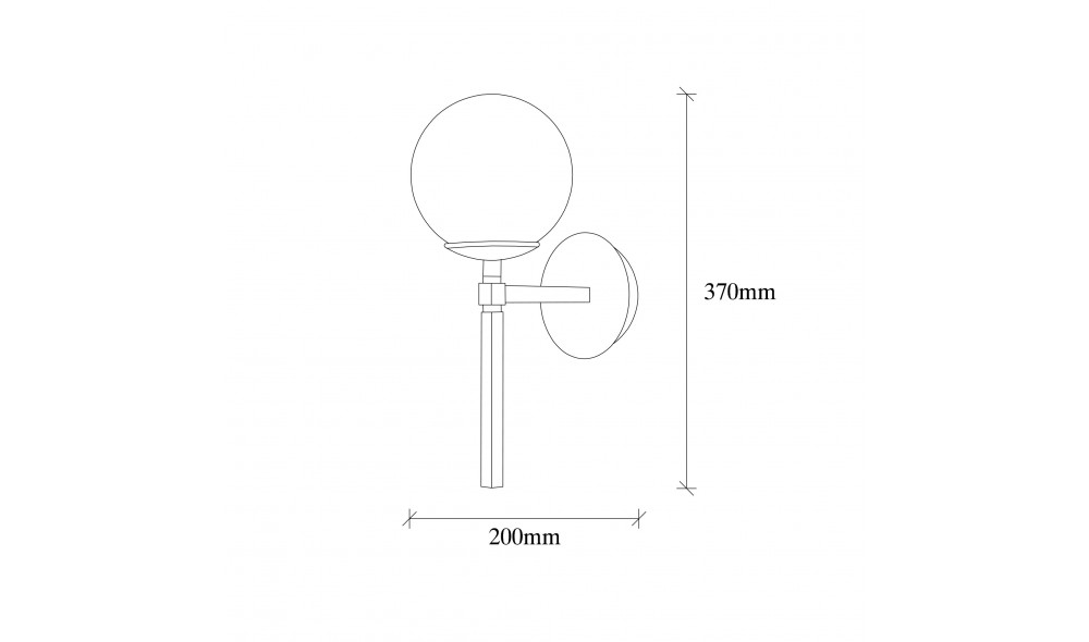 Lampa de perete Gondol - 3041 20 x 37 x 15 cm