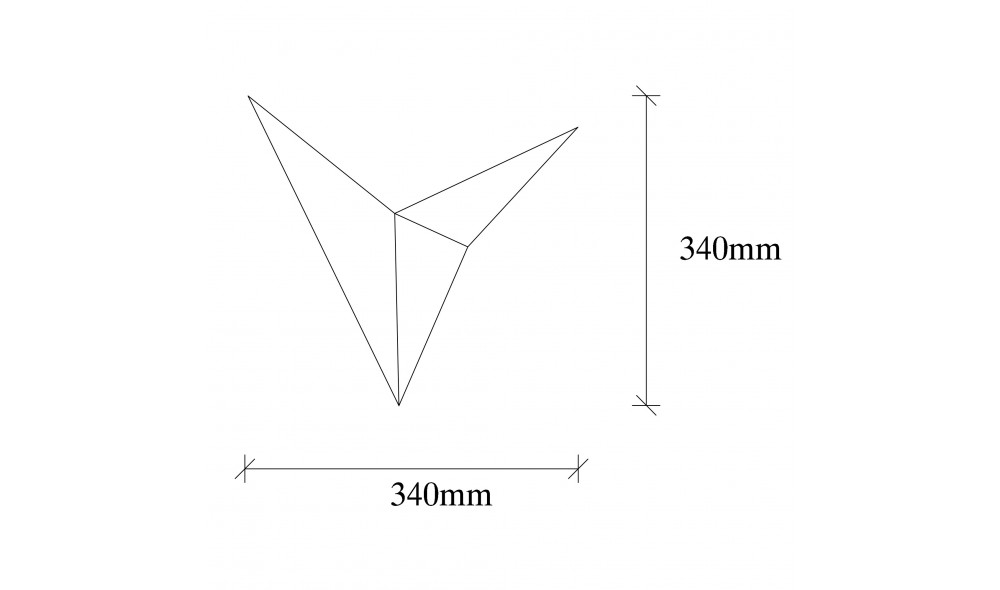 Lampa de perete Pasare - 3201 34 x 34 x 5 cm