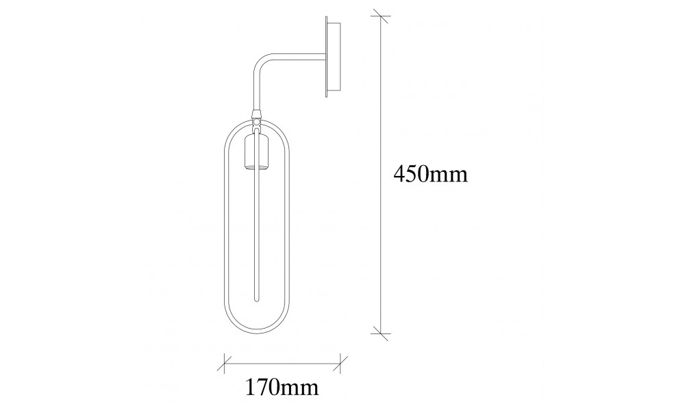 Lampa de perete Cerco - 3151 17 x 45 x 14 cm