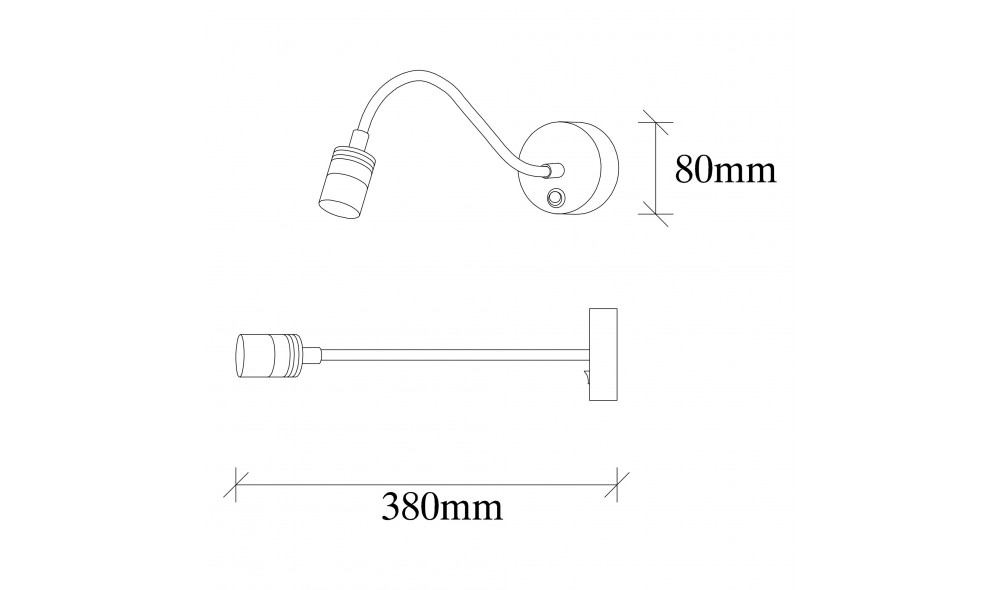 Lampa de perete Reading - 3241 38 x 15 x 8 cm