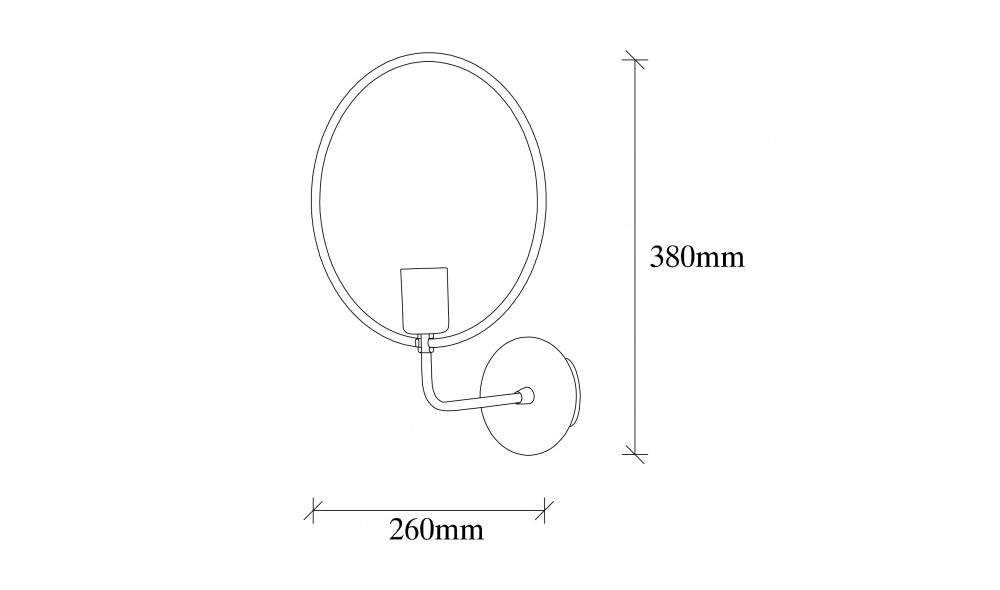 Lampa de perete Cercul - 3260 26 x 38 x 19 cm