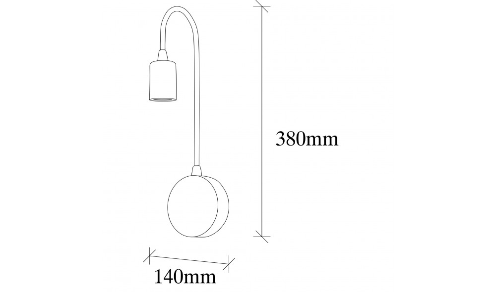 Lampa de perete Baston - 3280 14 x 38 x 10 cm