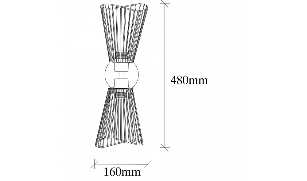 Lampa de perete Zeyno - 3295 16 x 48 x 16 cm