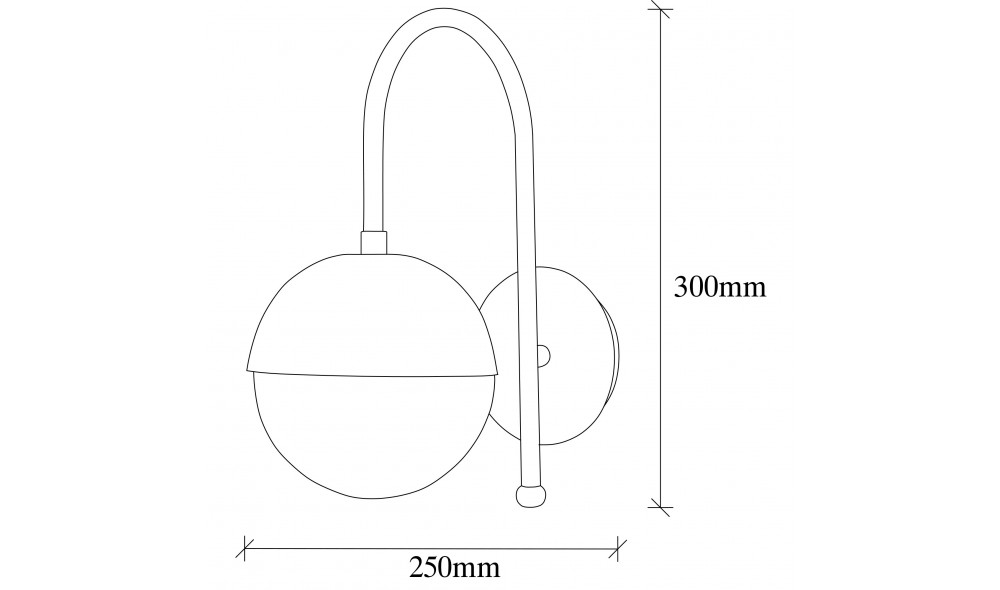 Lampa de perete Karsor - 3300 25 x 30 x 15 cm