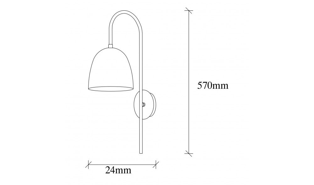 Lampa de perete Tatuaj - 3320 24 x 57 x 16 cm