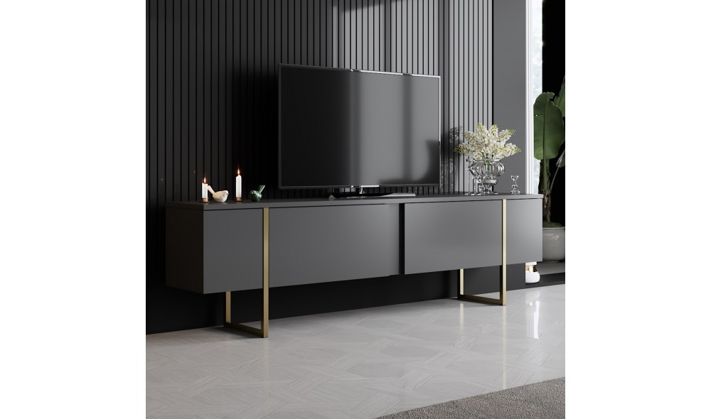Suport TV, Luxe, AntracitAur, 180 x 50 x 30 cm