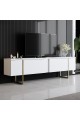 Suport TV Lux - alb, auriu 180 x 50 x 30 cm