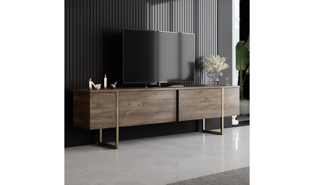 Suport TV, Luxe, NucAur, 180 x 50 x 30 cm