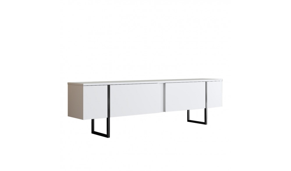 Suport TV, Luxe, AlbNegru, 180 x 50 x 30 cm