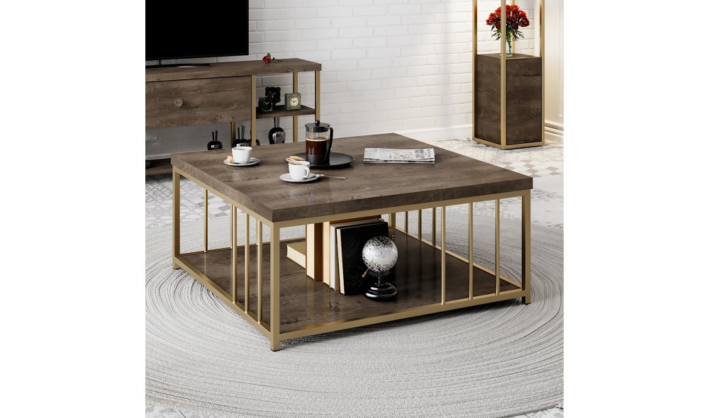 Masuta de cafea, Zenn, NucAur, 90 x 40 x 90 cm