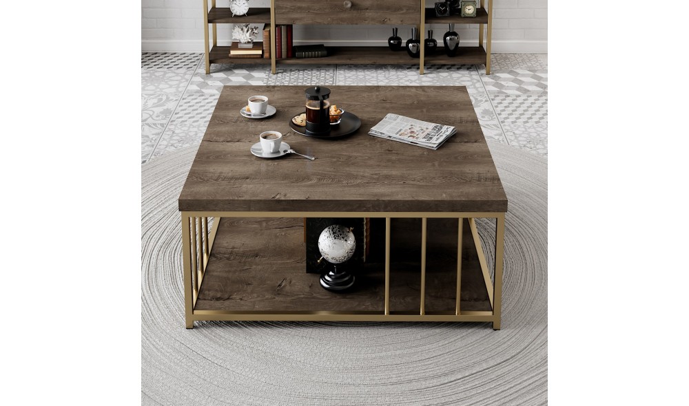 Masuta de cafea, Zenn, NucAur, 90 x 40 x 90 cm